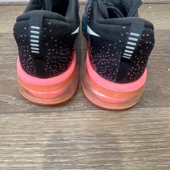 Nike Flyknit Max Womens Black/Blue/Hyperpunch 620659--002 - Picture 6 of 9